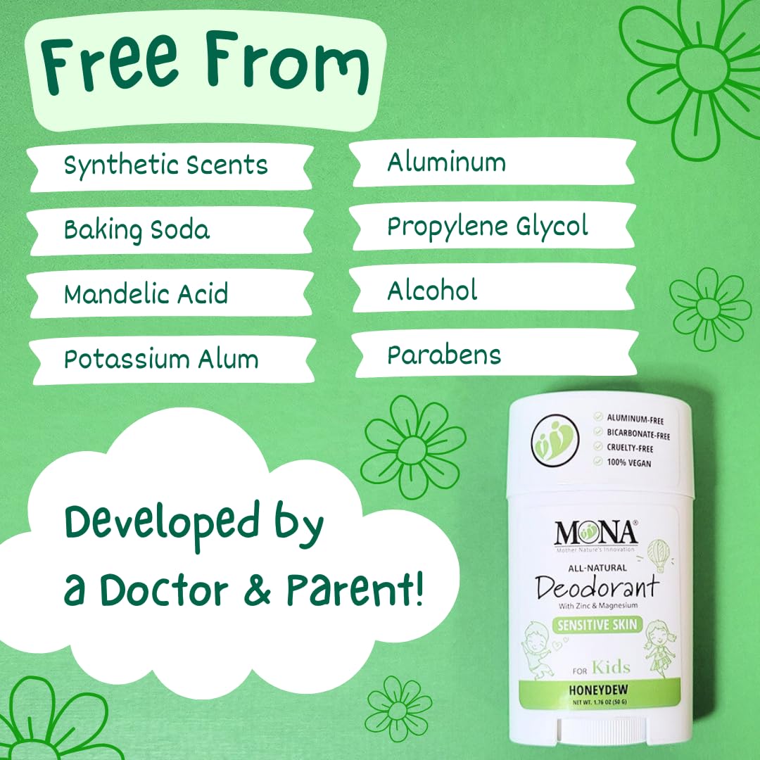 MONA doctor-and-parent-developed deodorant in a waterless, pH-balanced design.