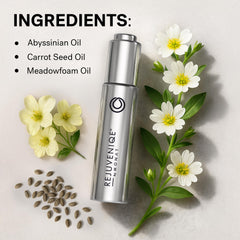 MONAT ReJUVENIQE Oil aplicado en el cabello aporta brillo y reducción de frizz.