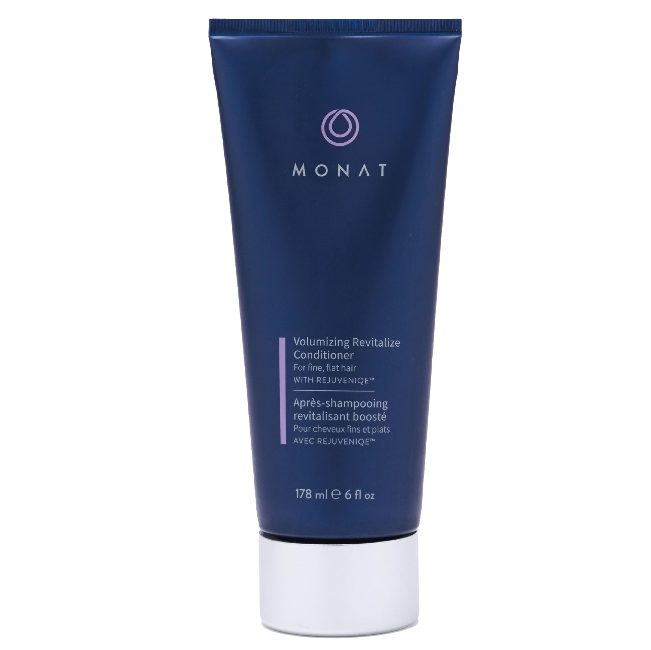 MONAT Volume Revitalize : bouteille montrant l'emballage, soin léger pour cheveux fins