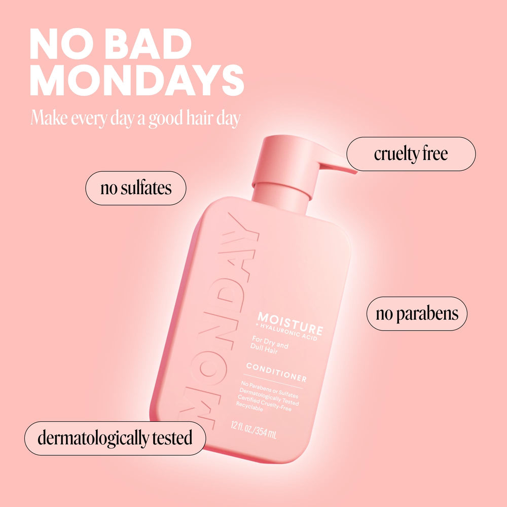 Uso diario con MOISTURE de MONDAY Haircare para cabello seco