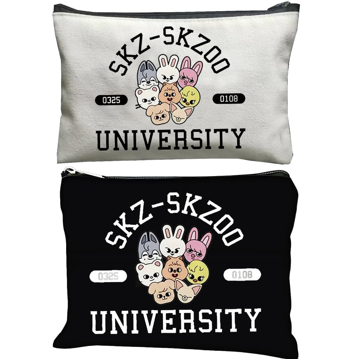MONNYCAR Stay Fandom Universidad: bolso de maquillaje de doble cara para viaje práctico.