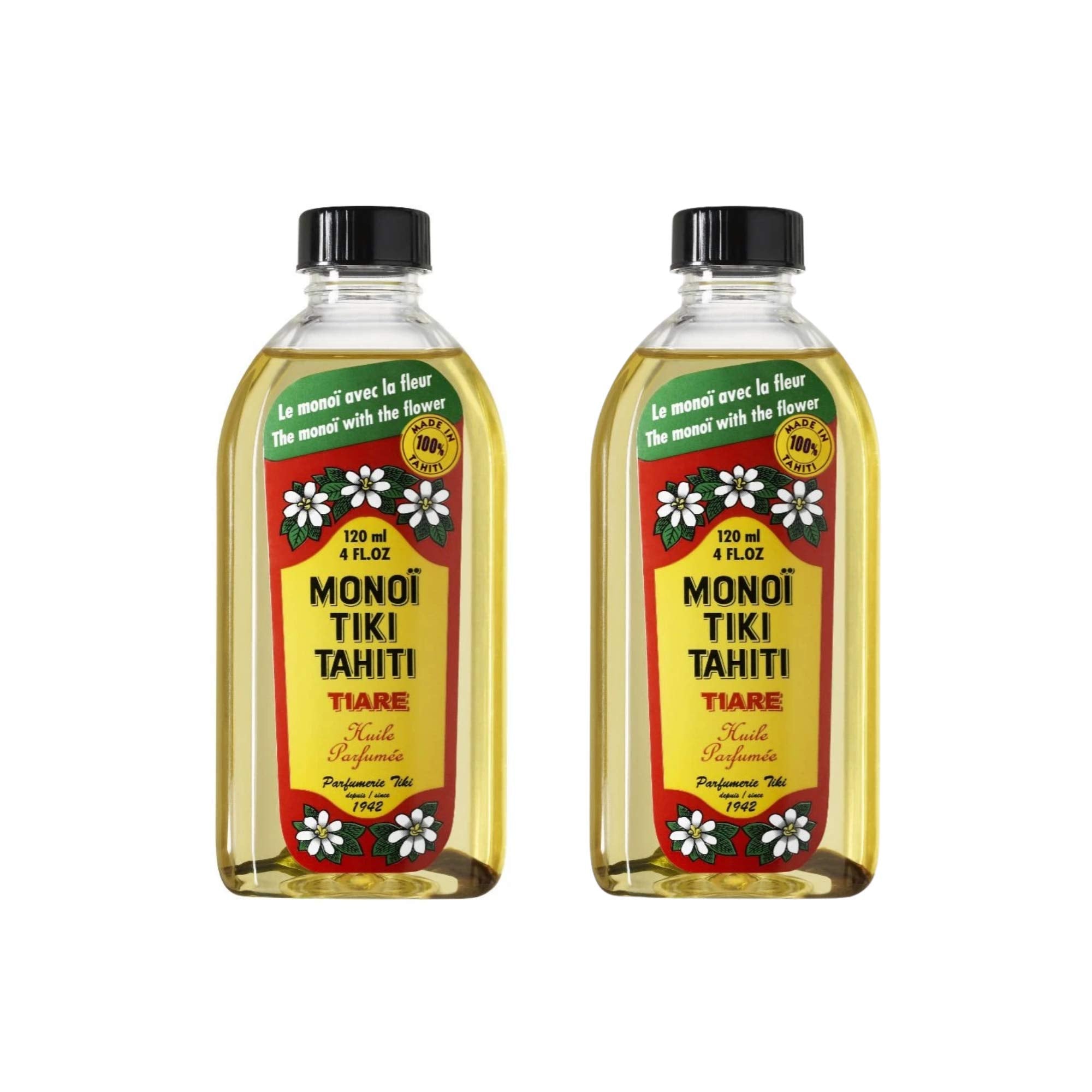 Monoi Tiki Tahiti: botella de aceite de coco puro para piel suave.