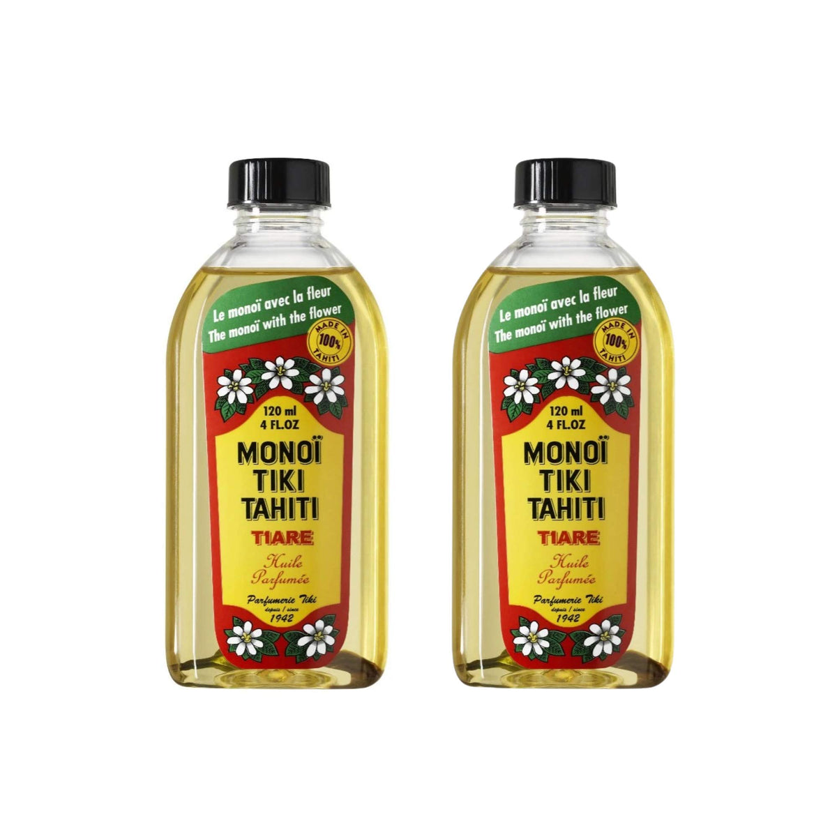 Monoi Tiki Tahiti: botella de aceite de coco puro para piel suave.