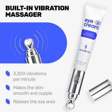 MONREMO aplicador vibratorio para mejor absorción de activos alrededor de los ojos.