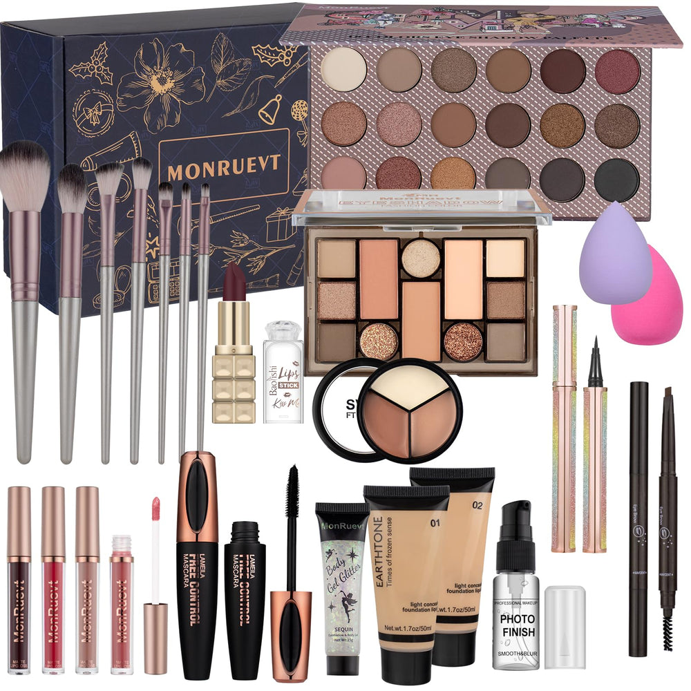 Palette d ombres MONRUEVT avec nombreuses teintes pour adolescents