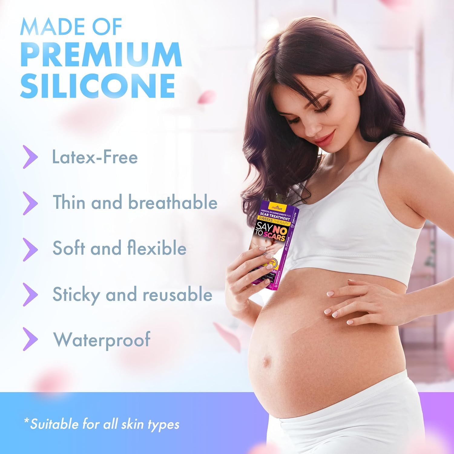 MONSET silicona para quemaduras, protege la piel sensible.
