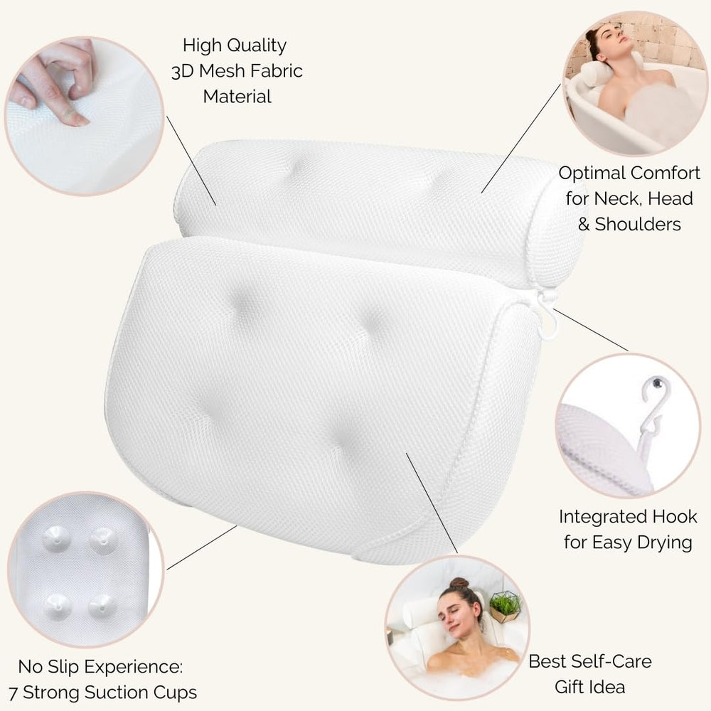 Almohada Monsuri para hombros; estabilidad para la relajación en la tina.