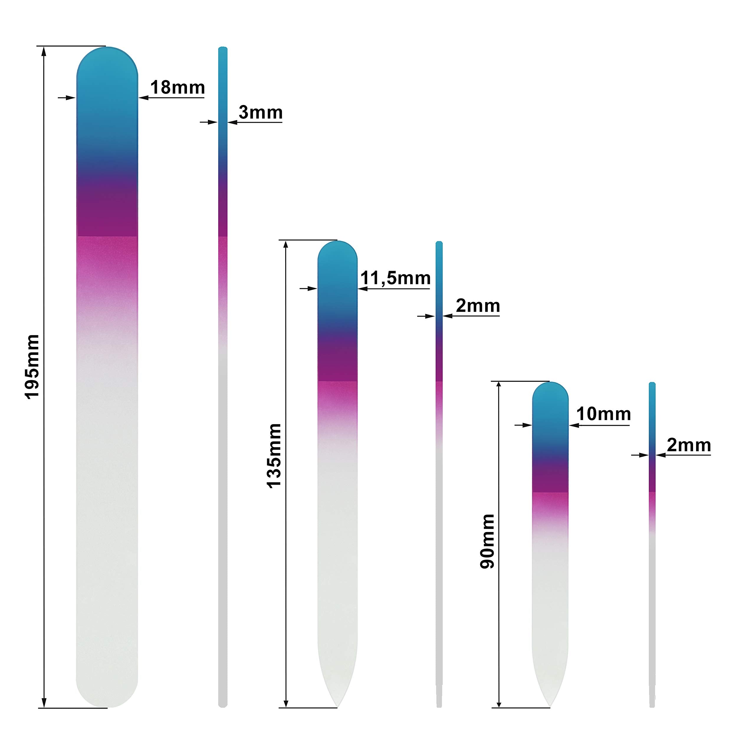 Lime Mont Bleu en verre trempé, fini arc-en-ciel et étui inclus.