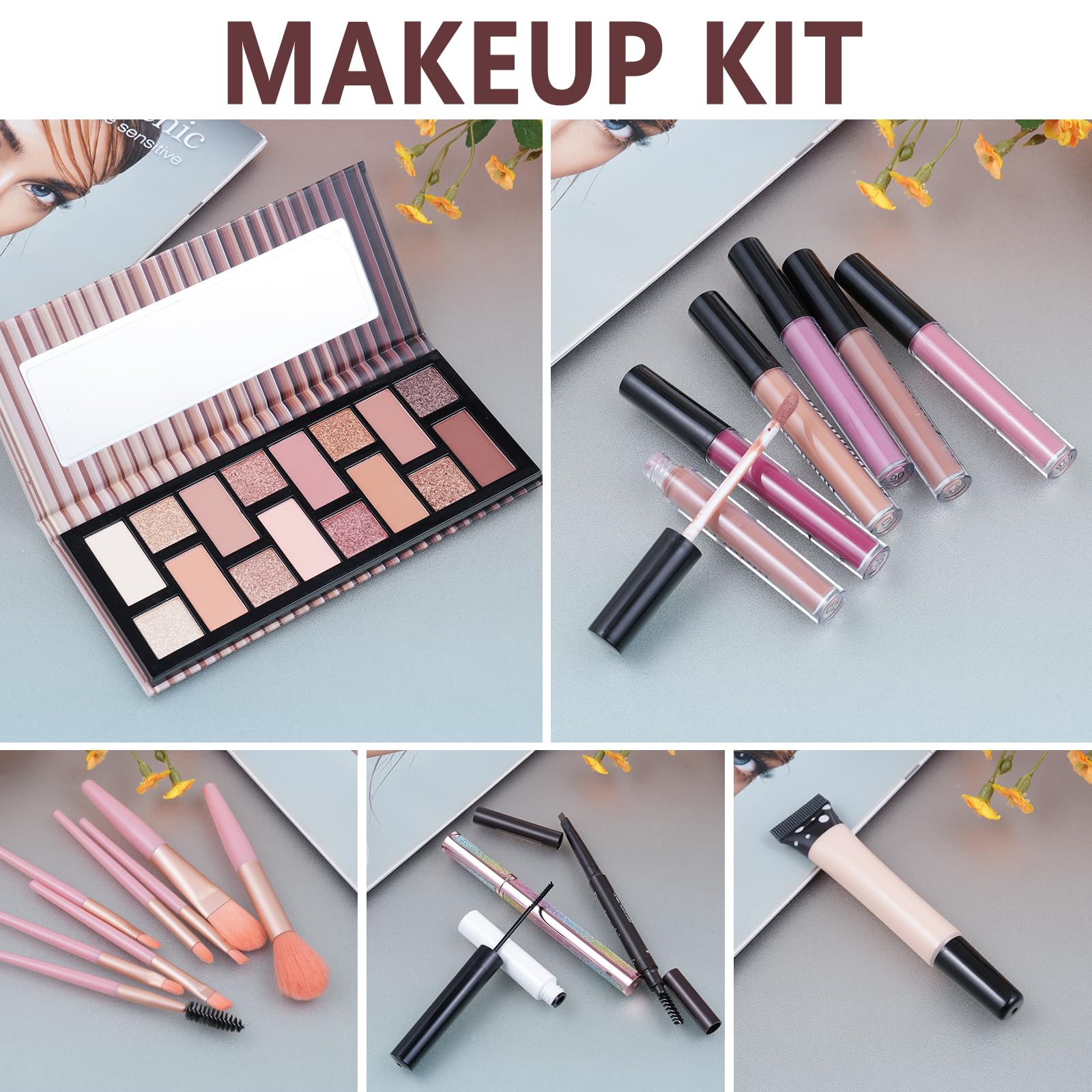 Moobirlet kit maquillaje estuche-regalo: compacto y práctico para llevar.