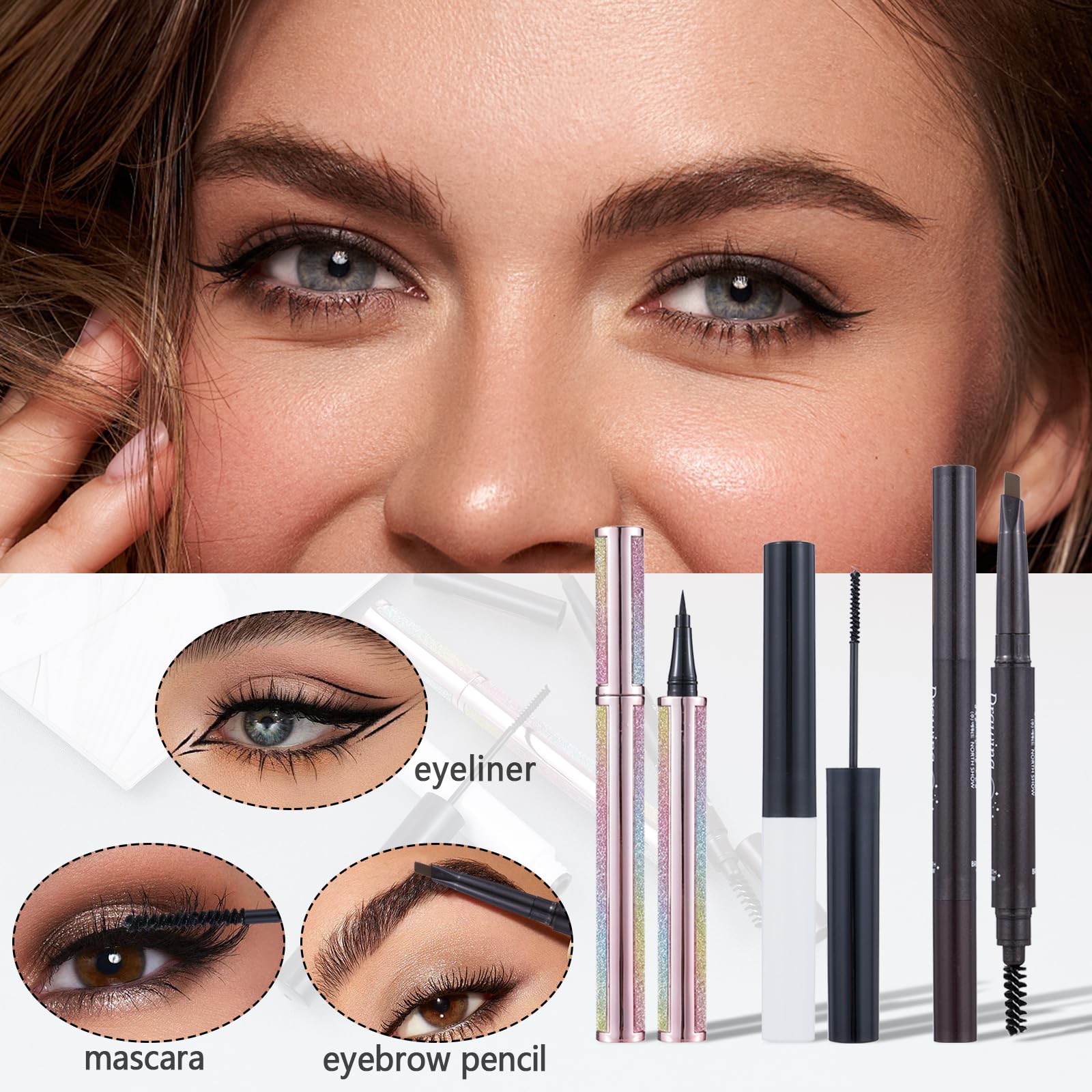 Moobirlet kit maquillaje máscara: pestañas definidas y volumen.