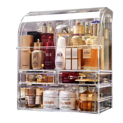 MOOCHI organizador de maquillaje profesional transparente con cajones para ordenar cosméticos.