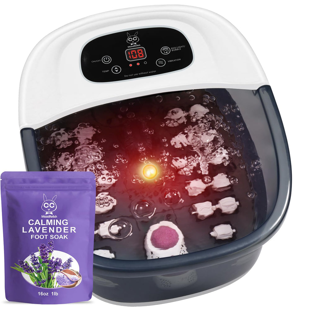 MoodRelish spa para pies diseño ergonómico gris para uso cómodo.