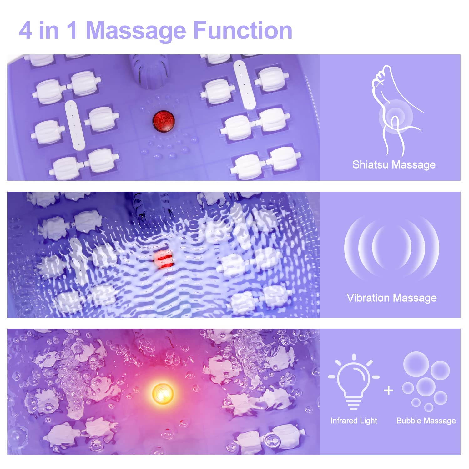 MoodRelish Foot Spa con lavanda y sales de epsom para descanso aromático