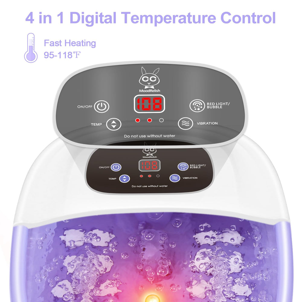 MoodRelish Foot Spa con vibración y jets para masajear la planta del pie
