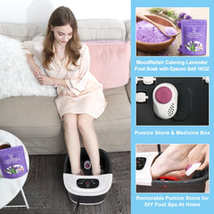 MoodRelish spa para pies con rodillos shiatsu apunta a puntos clave.