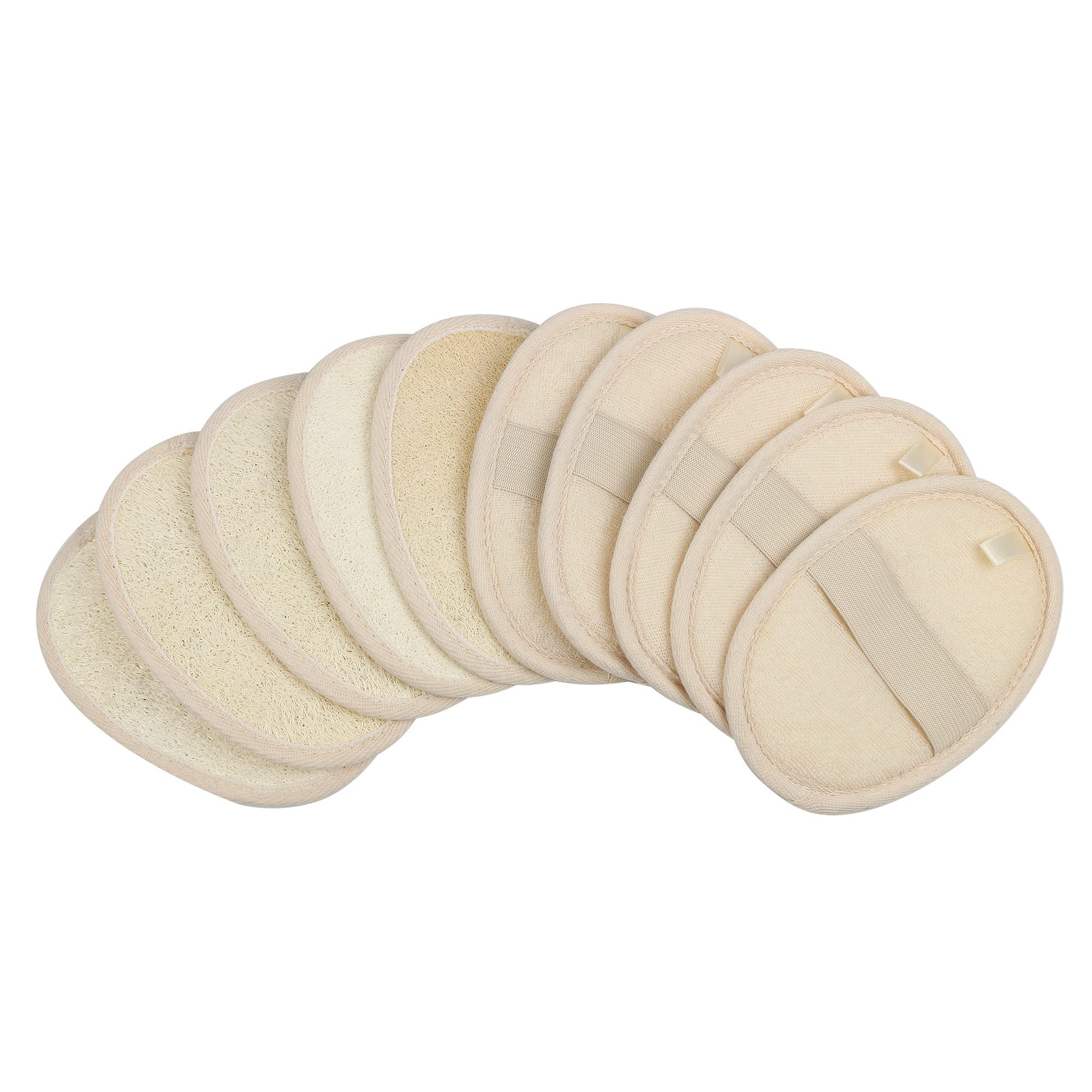 Mooerca lufa natural para cuerpo, exfoliante suave y apto para ducha.