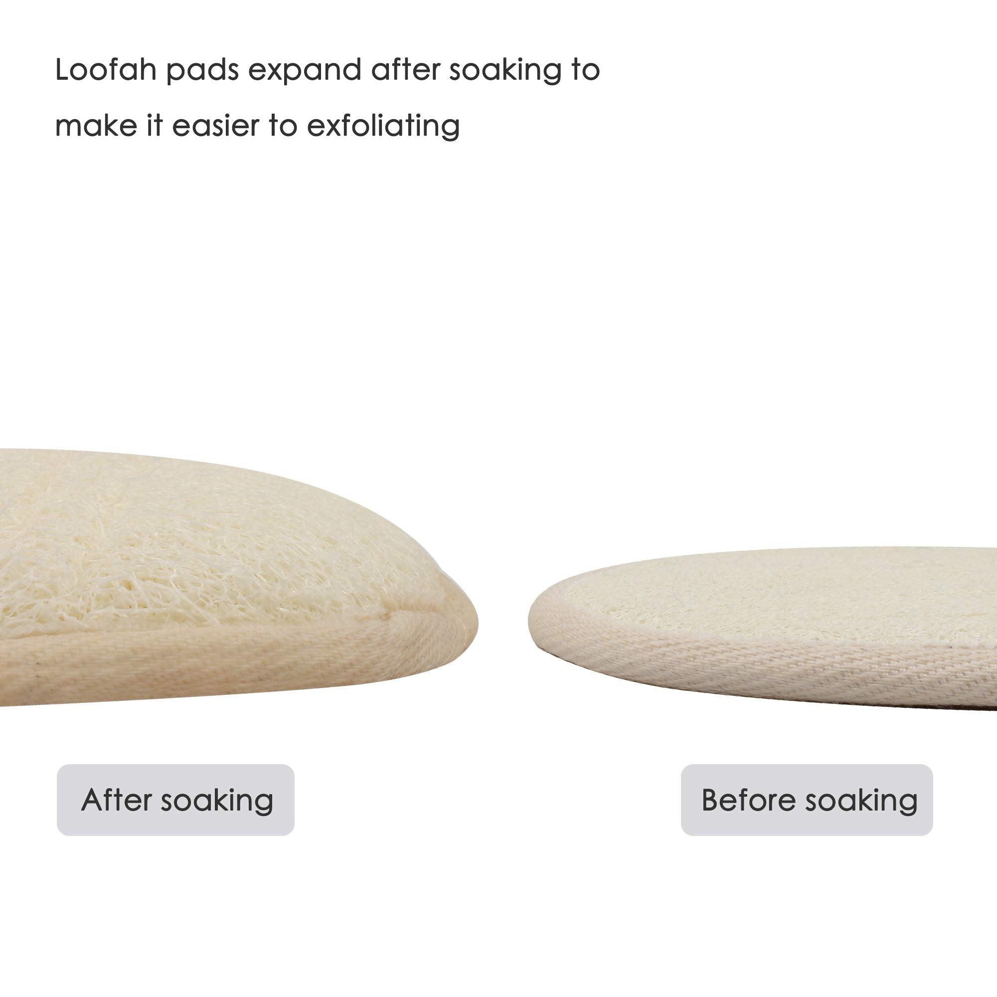 Mooerca pads exfoliantes de lufa para ducha.