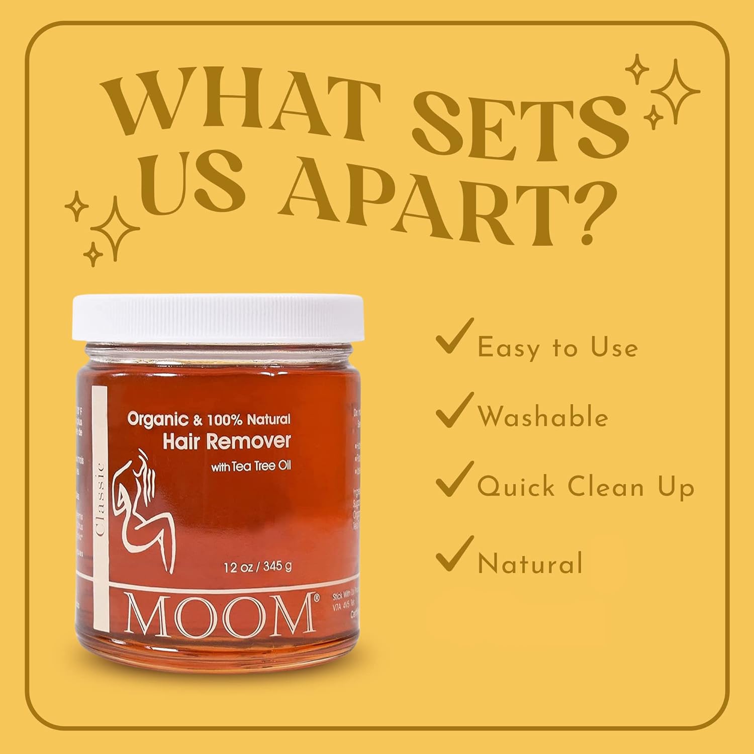 MOOM azucar orgánica con ingredientes clave para exfoliar suavemente