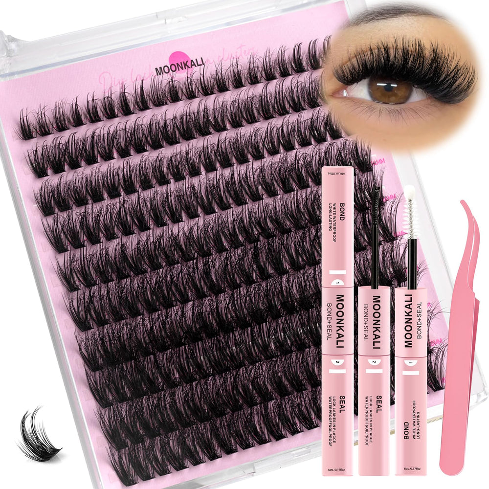 Moonkali D-curly soft lashes blend with natural lashes.