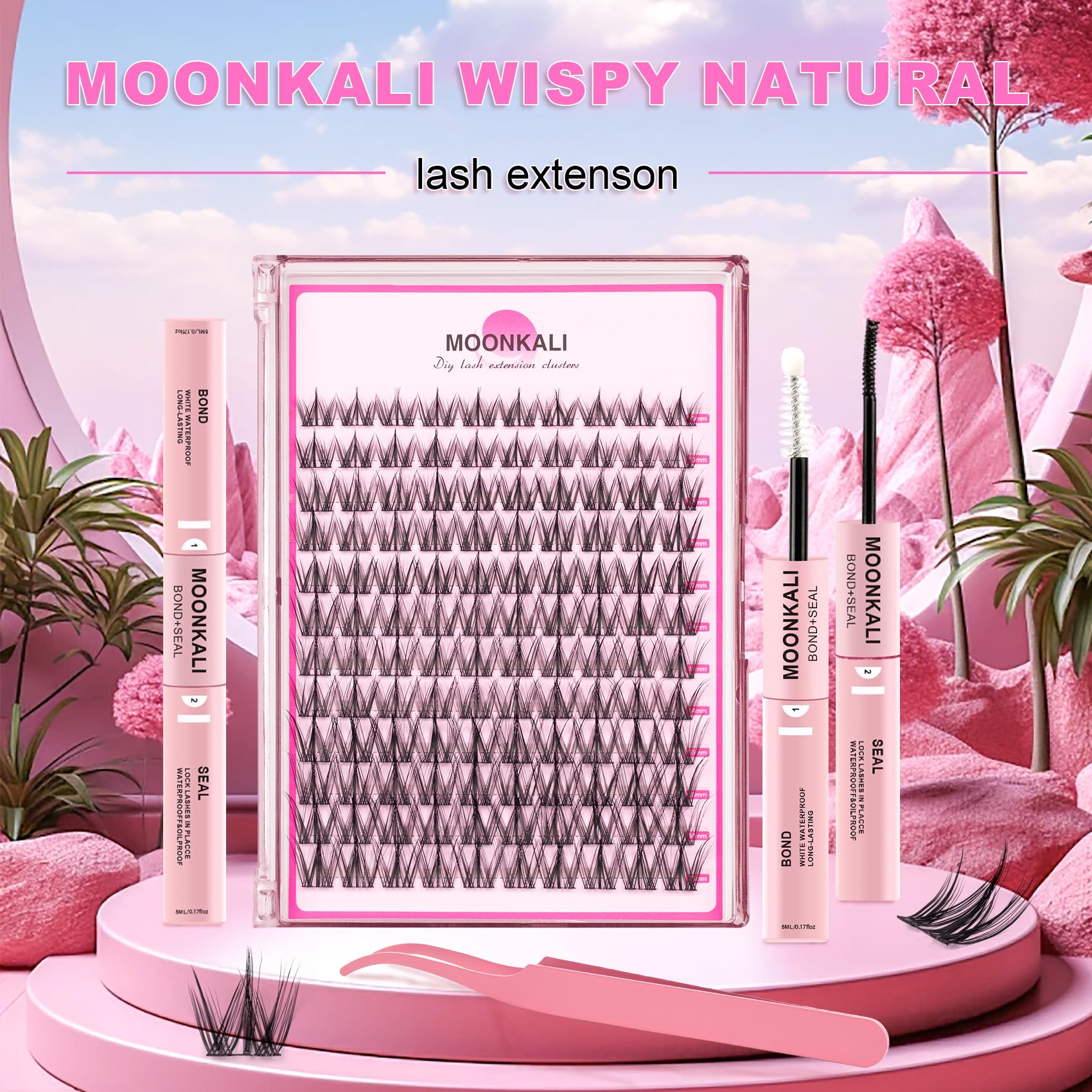 MOONKALI efecto natural en pestañas para acabado sutil