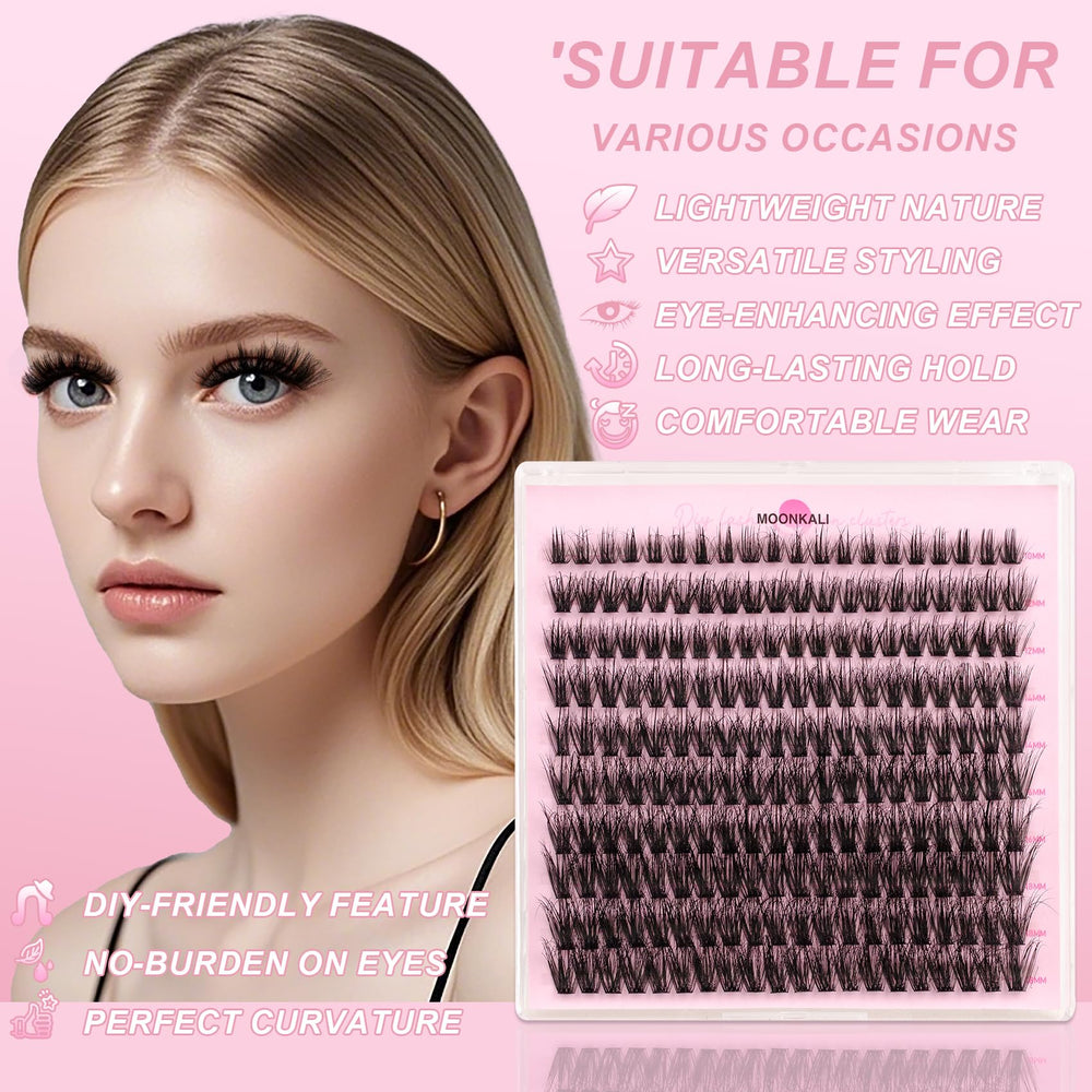 Moonkali lash lengths 10–18 mm for versatile styling.