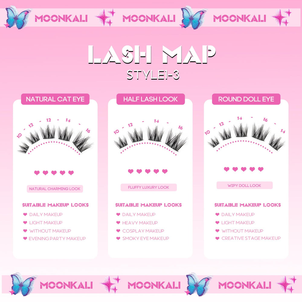 MOONKALI para look diario, pestañas que destacan sutilmente.