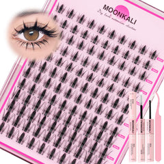 Moonkali wispy manga cluster lashes 10-16mm for voluminous eyes and natural look