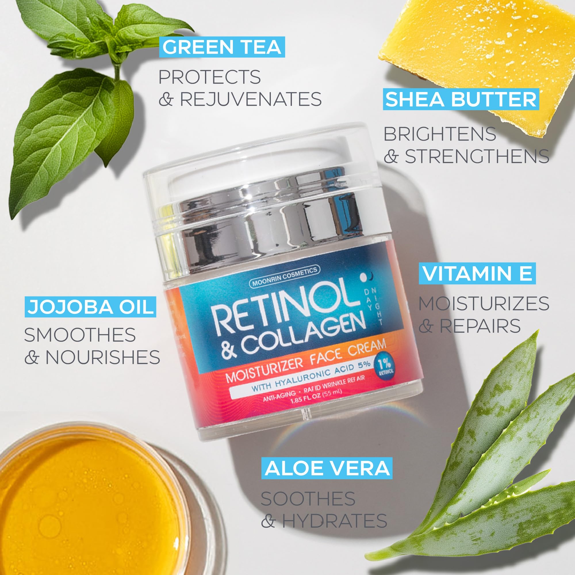 MOONRIN COSMETICS detalle de ingredientes en la etiqueta