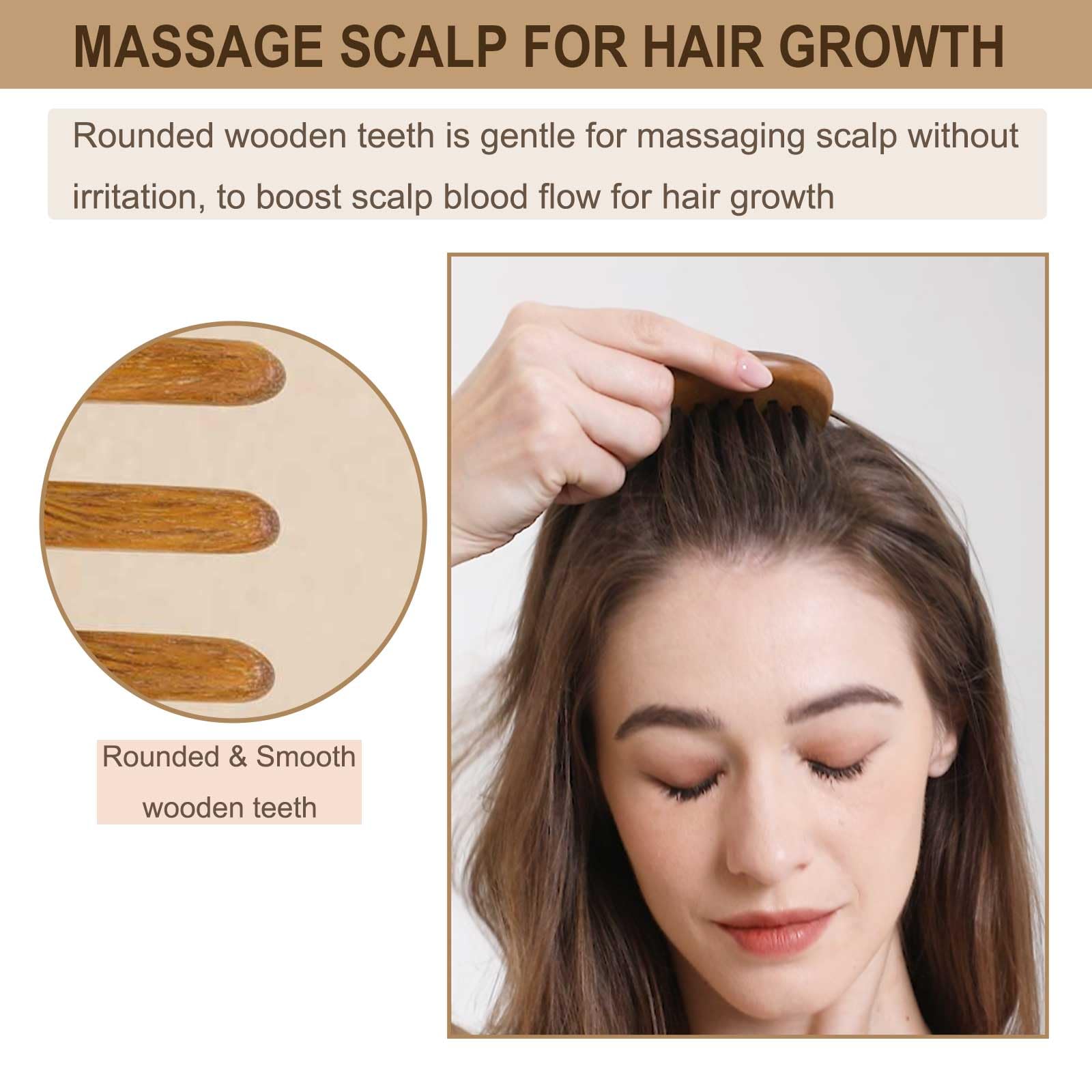 Moreinday peinado con madera puede ayudar a reducir estática y frizz.