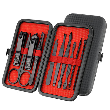Moreplus set de 10 piezas para uñas, diseño compacto para viaje.