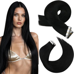 Moresoo extensiones de pelo con cinta invisible para un acabado natural y suave.