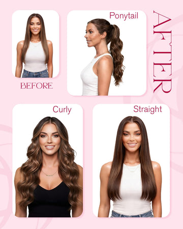 Extensiones Moresoo Microlink duraderas y reutilizables para varios estilos