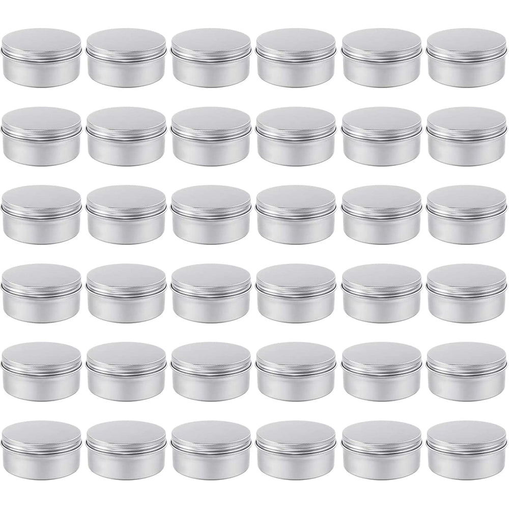 Moretoes latas aluminio de cuatro onzas con tapa rosca, almacenamiento seguro de ungüentos.