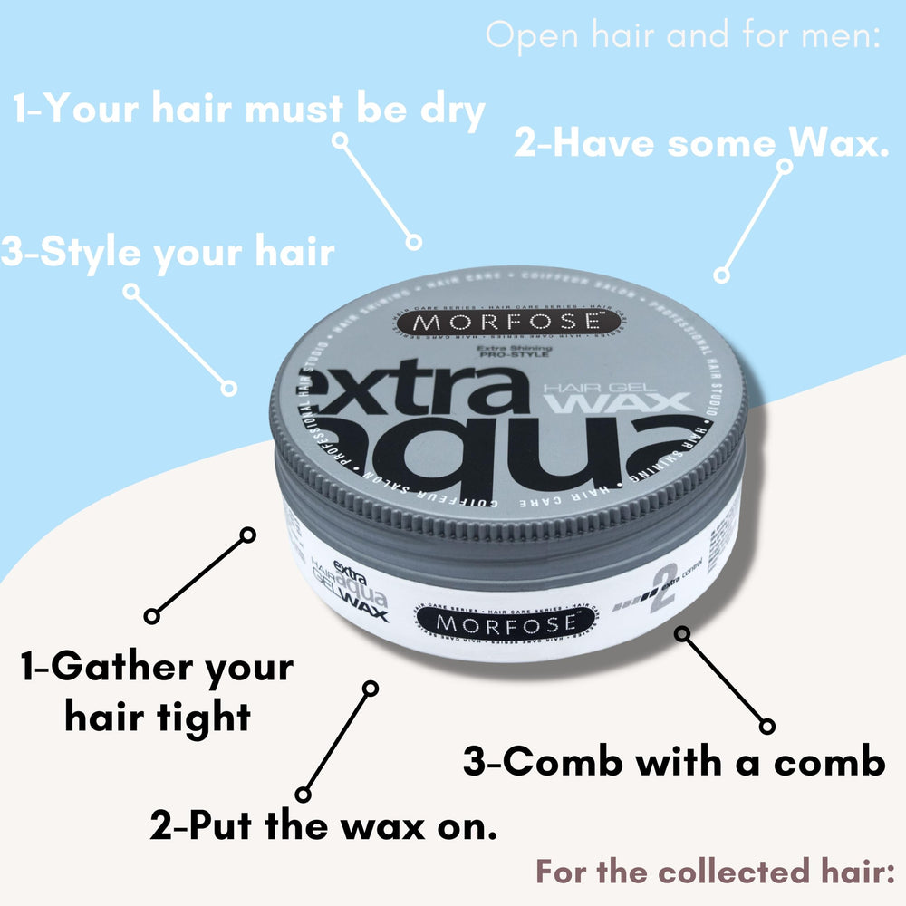 Morfose Extra Aqua Gel Wax: enjuague fácil para uso diario.