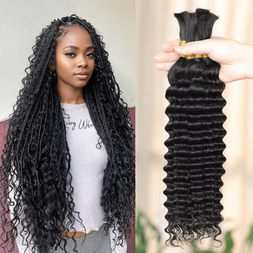 MORGENSTAR deep wave hair for braiding provides natural texture and easy styling for knotless looks.
