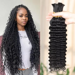 MORGENSTAR deep wave hair for braiding provides natural texture and easy styling for knotless looks.