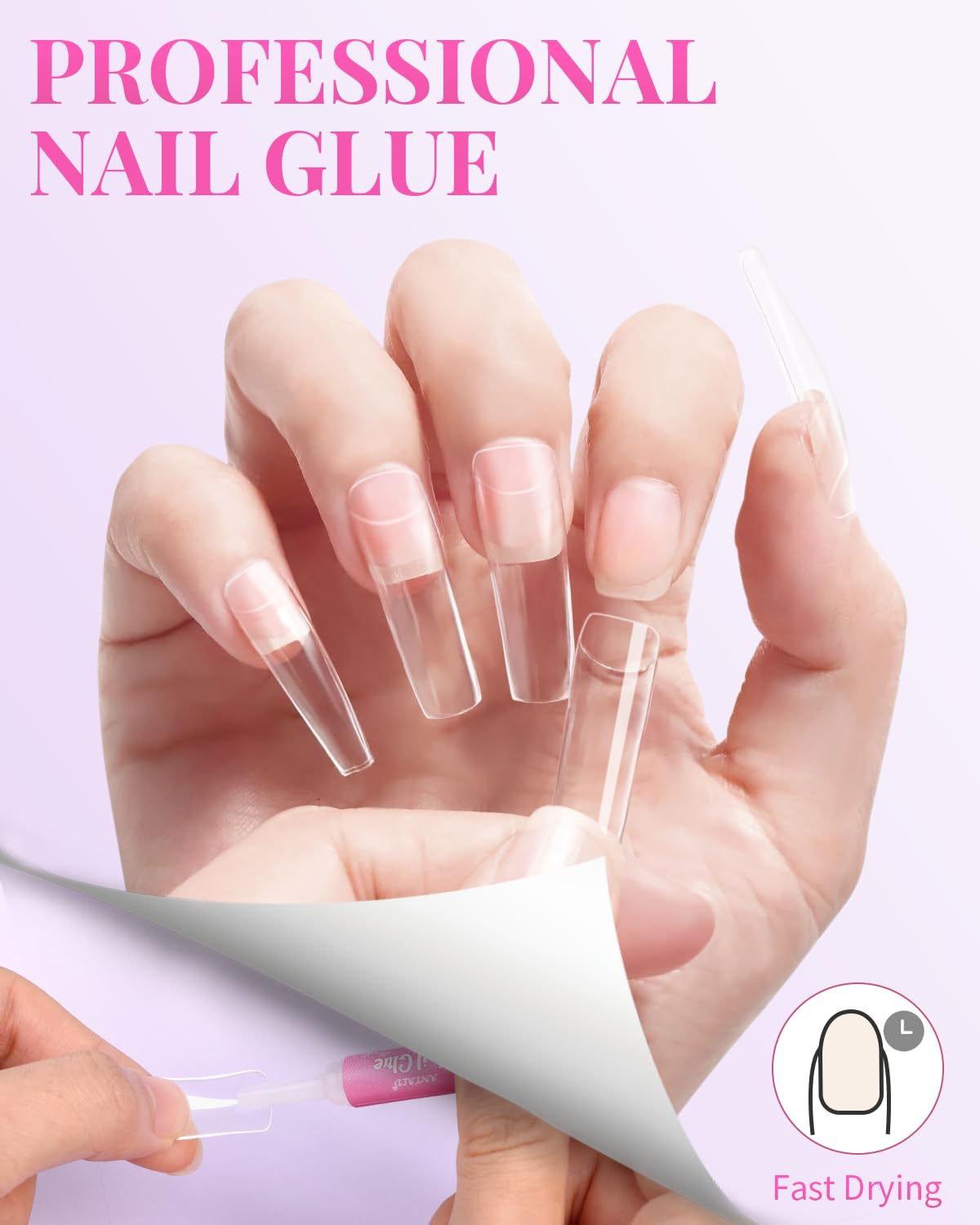 MORGLES acrylic nail clipper for precise trimming of tips