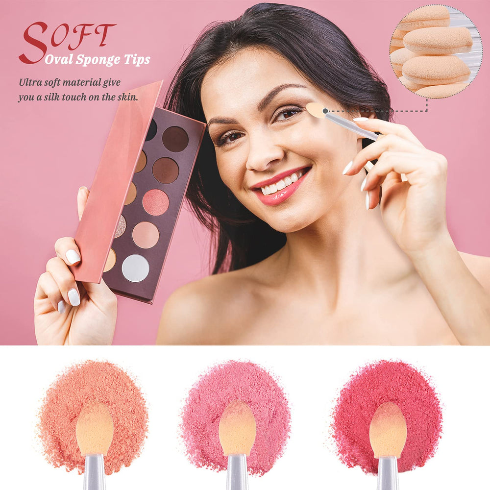 Aplicadores Morgles para sombras desechables, doble extremo, suaves y seguros.