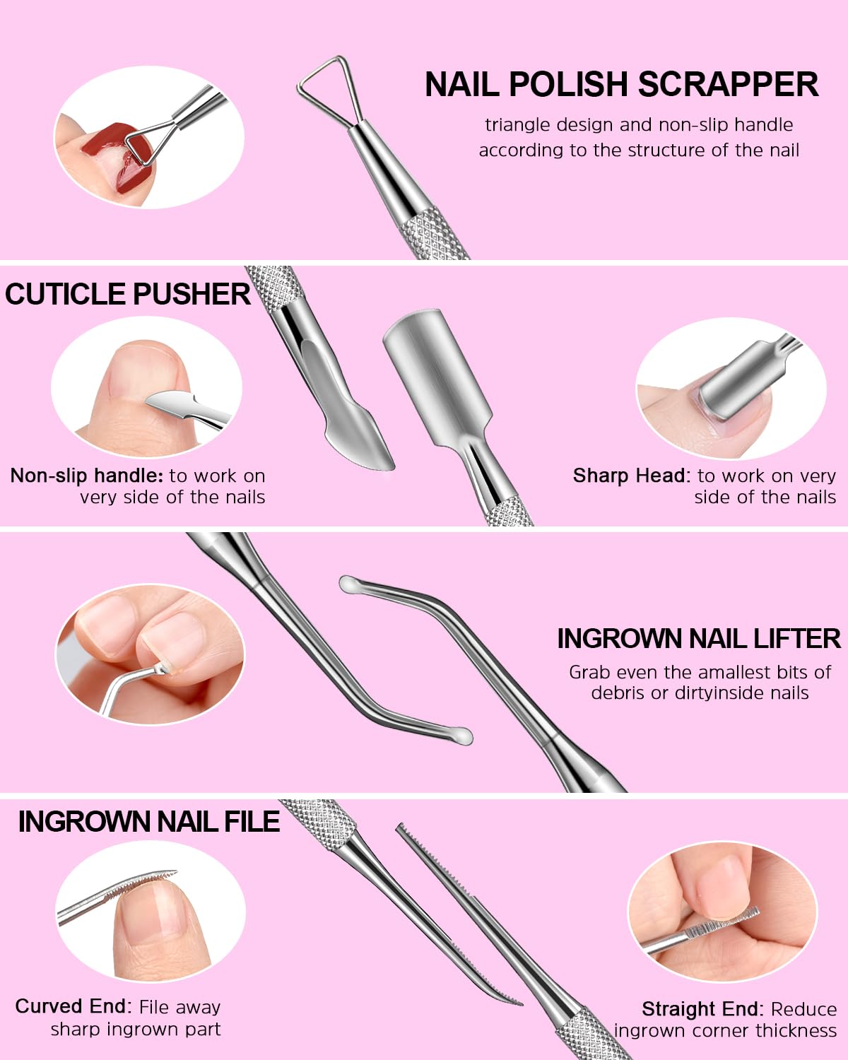 Empuja cutículas Morgles para preparar la uña antes de la manicura