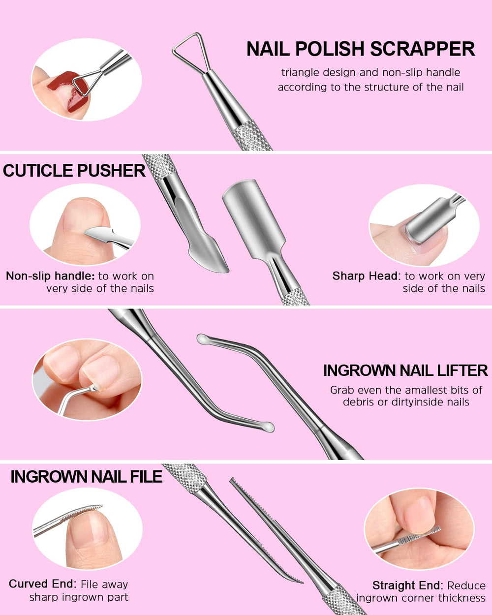 Empuja cutículas Morgles para preparar la uña antes de la manicura