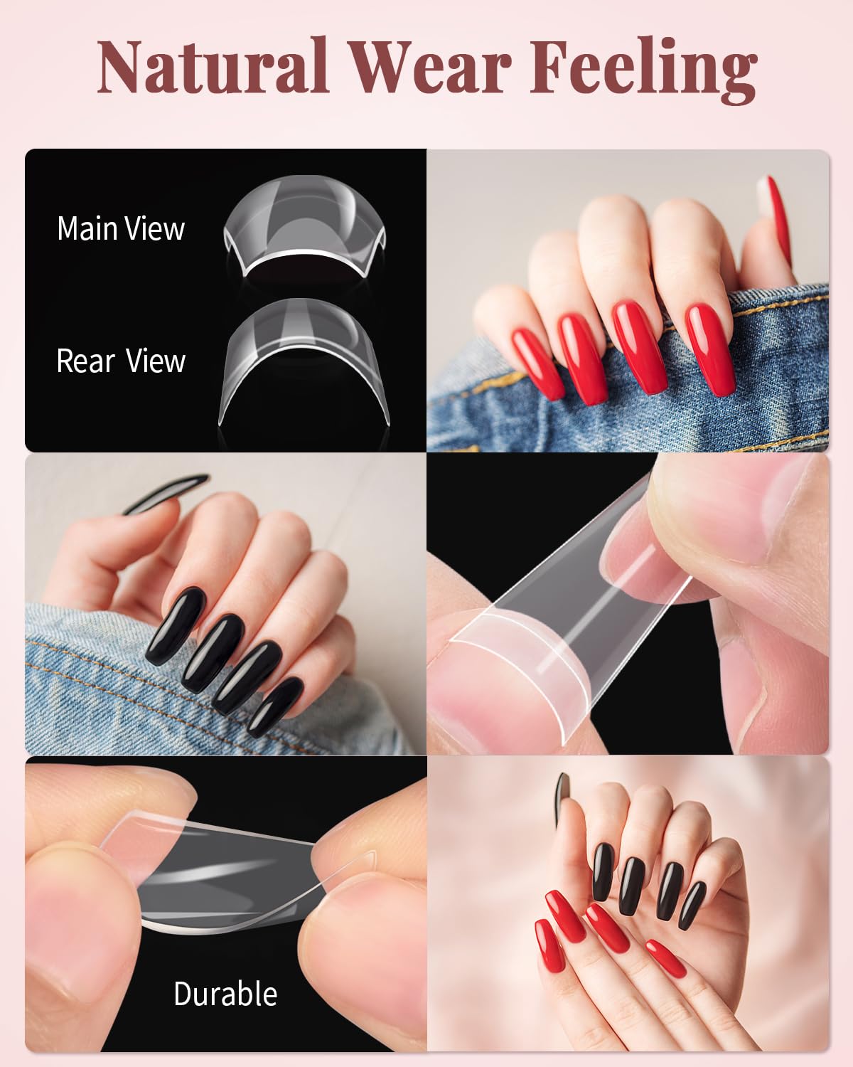 Included nail clipper and files for precise shaping