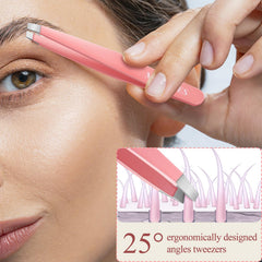 Pinzas Morgles cejas punta plana para depilar con control