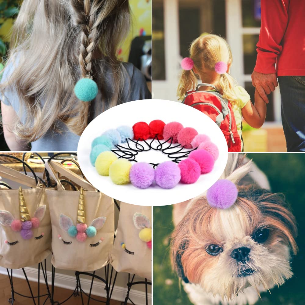Gomas Morgles pompones de 2 pulgadas para coletas fáciles y rápidas.