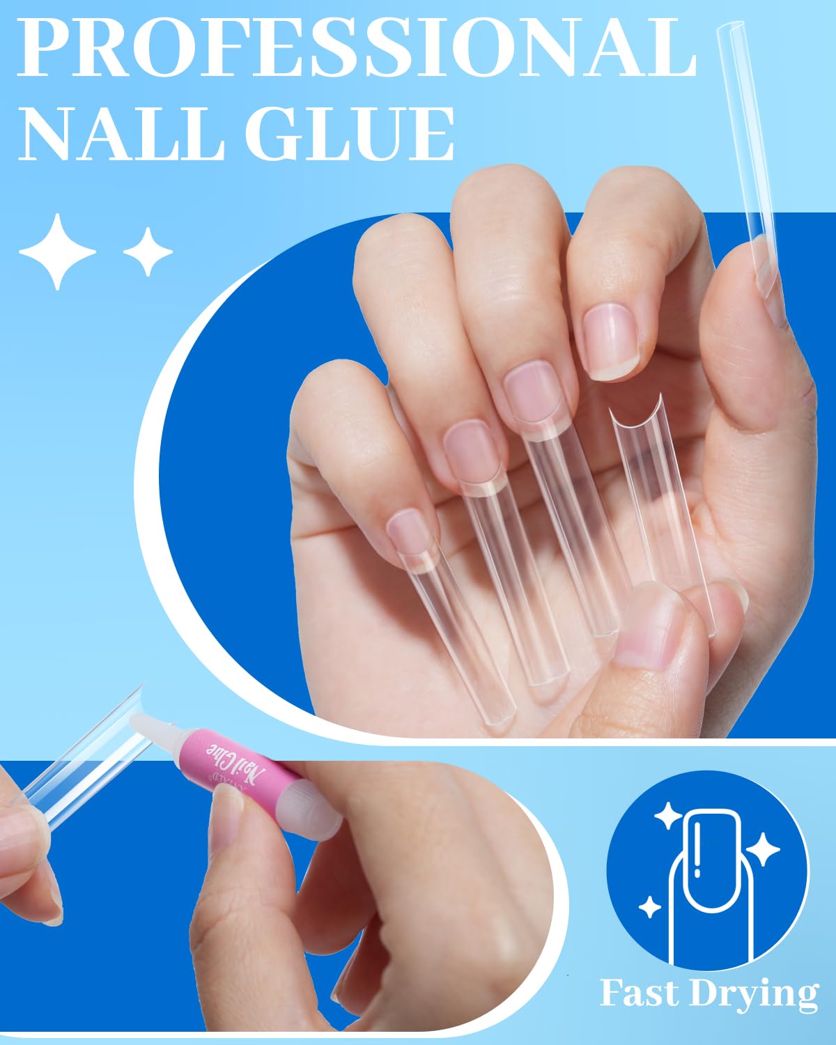 MORGLES tips applied with precision tweezers for accurate placement.