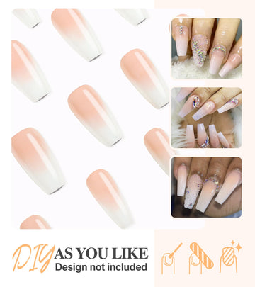 Morily kit de 24 piezas de uñas postizas con todas las tallas para ajustar.