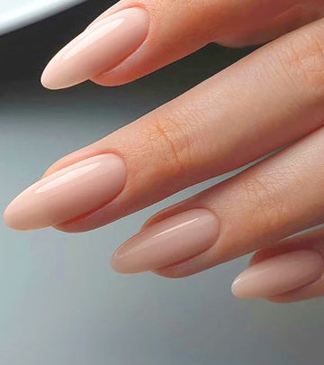 Morily uñas postizas media tono piel rosa brillo para un look elegante