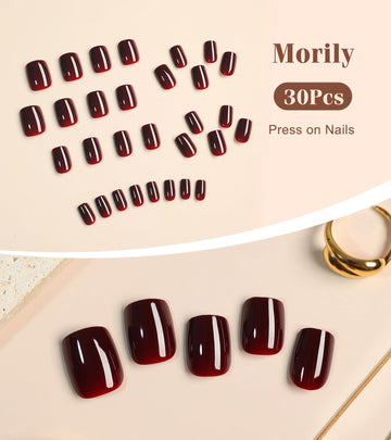 Morily uñas postizas con pegatinas adhesivas incluidas para aplicación rápida