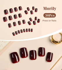 Morily uñas postizas con pegatinas adhesivas incluidas para aplicación rápida