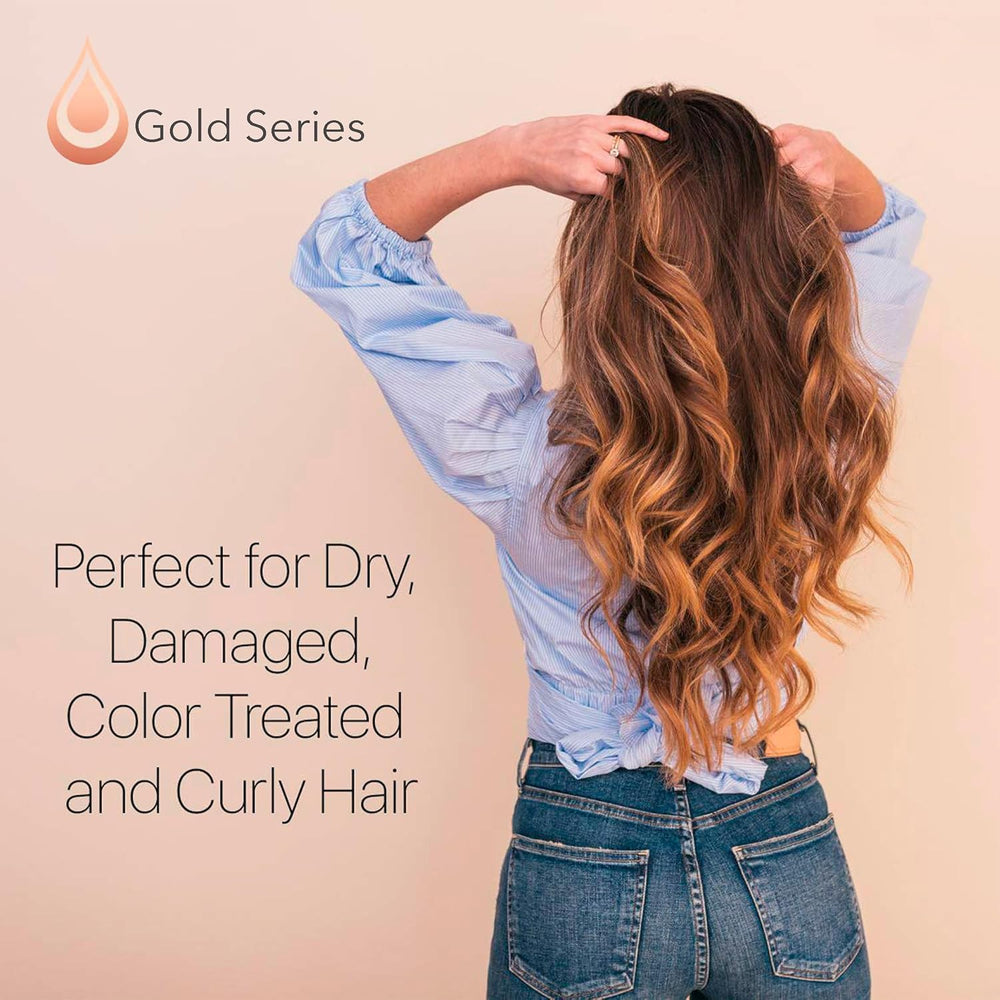 Moroccan Gold Series – Application sur cheveux propres, démêlage facilité.
