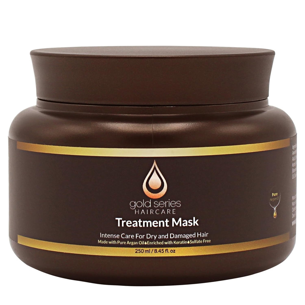 Moroccan Gold Series – Bouteille du masque à l’argan pour hydrater en profondeur.